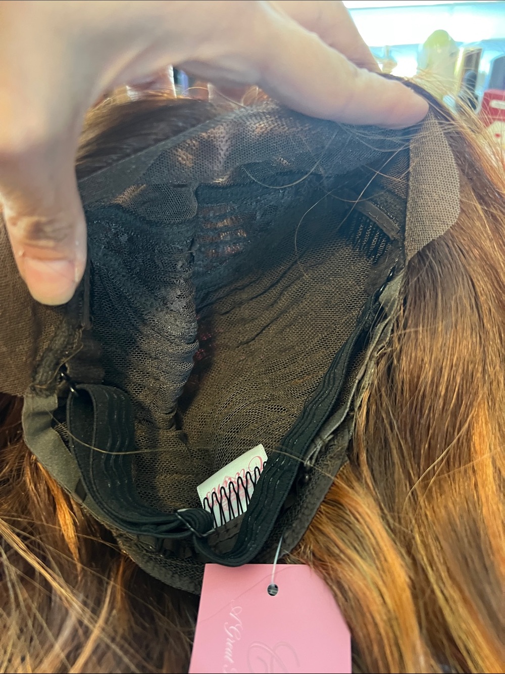 Morgana Collection Long Copper Brown Wave Wig - Picture 6 of 7